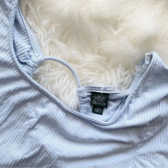 Long Sleeve Open Back Ribbed Bodysuit - Picture 2 of 5